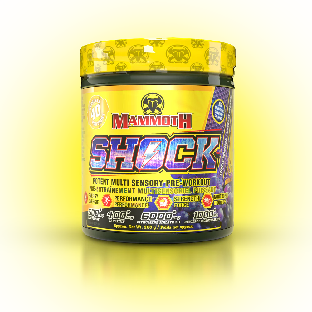 Mammoth Shock Pre Workout Grape 40 Servings