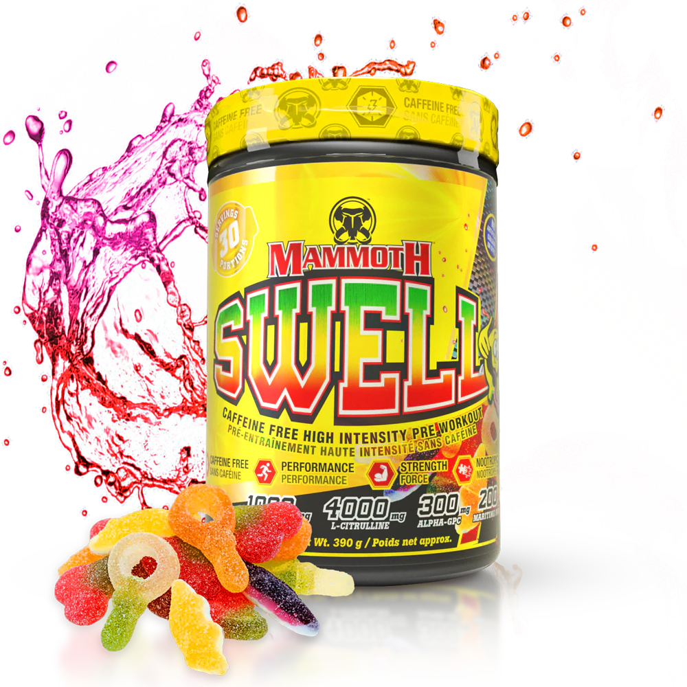 Mammoth Swell Stimulant Free Pre Workout Sour Candy 30 Servings