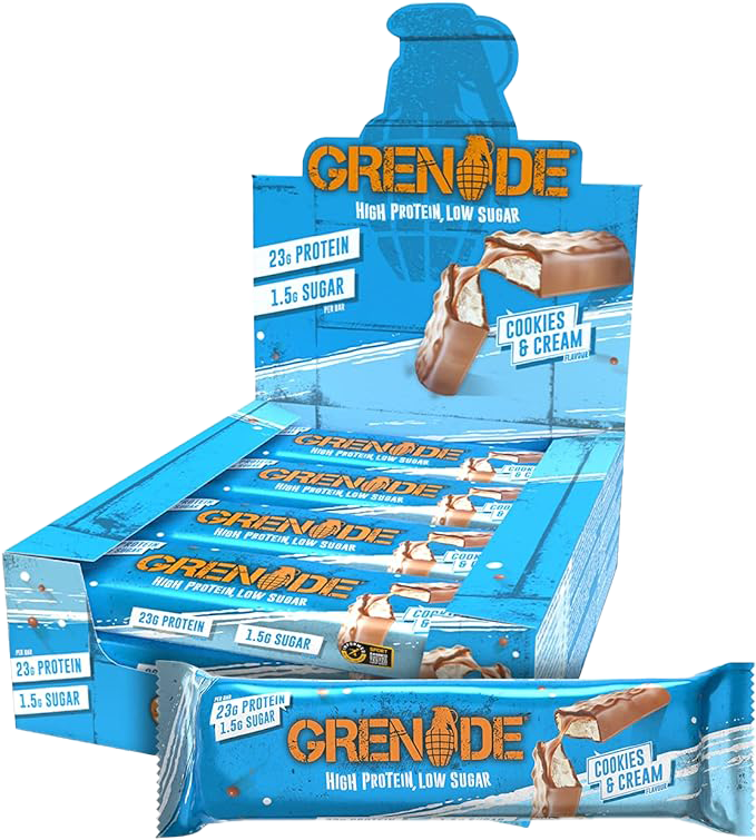 Grenade Protein Bars Cookies n Cream Box of 12