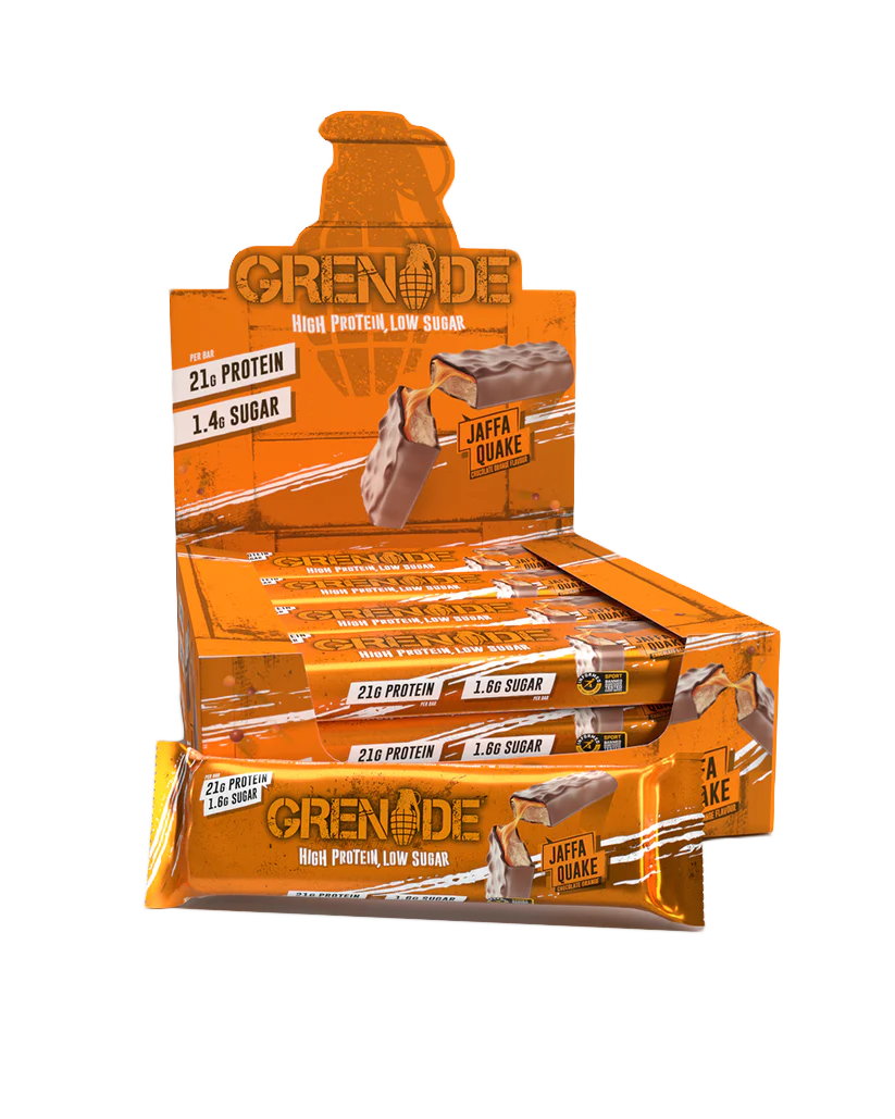 Grenade Protein Bar Jaffa Quake Box of 12