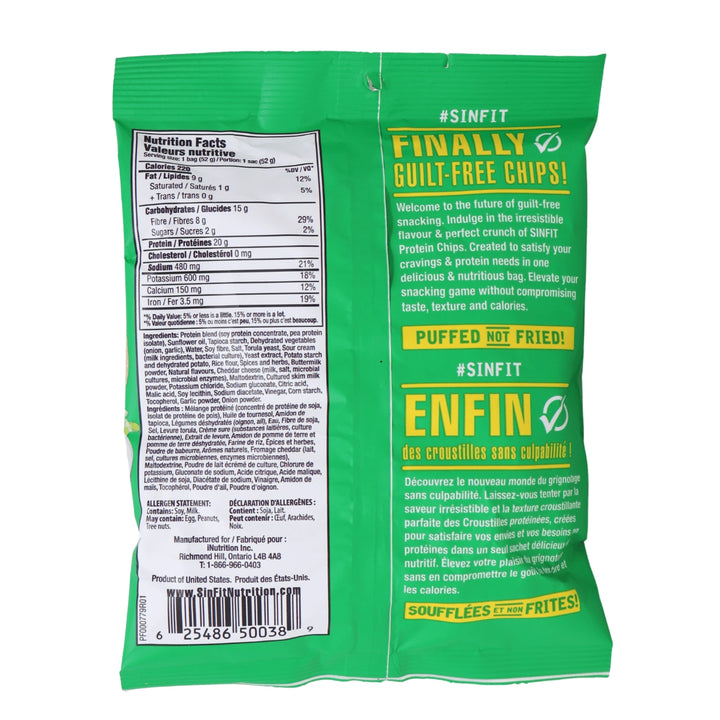 SinFit Protein Chip Bag Sour Cream & Onion