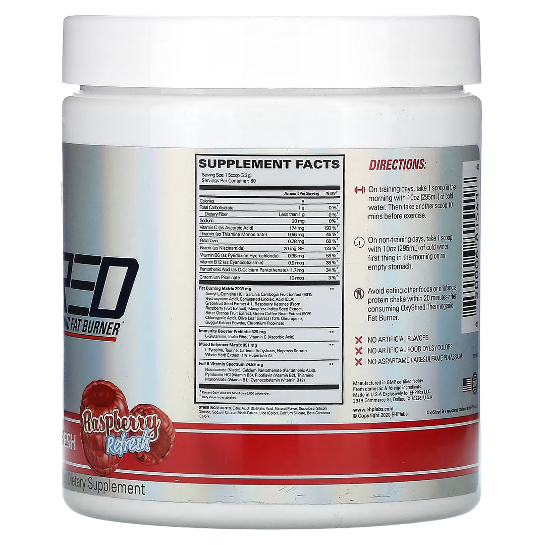 EHP Labs Oxyshred Fat Burner Raspberry Refresh 60 Servings