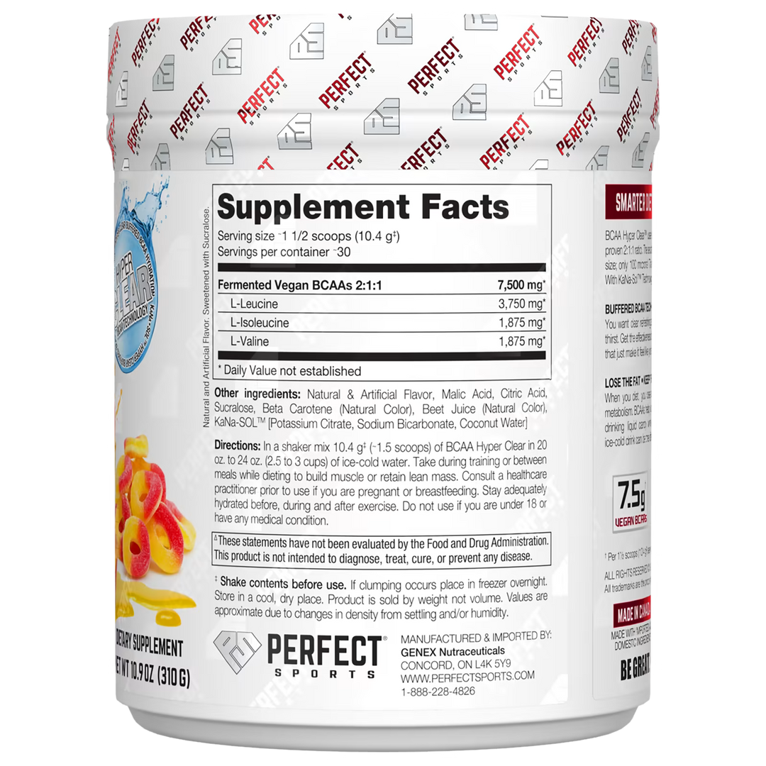 Perfect Sports BCAA Hyper Clear Peach Rings