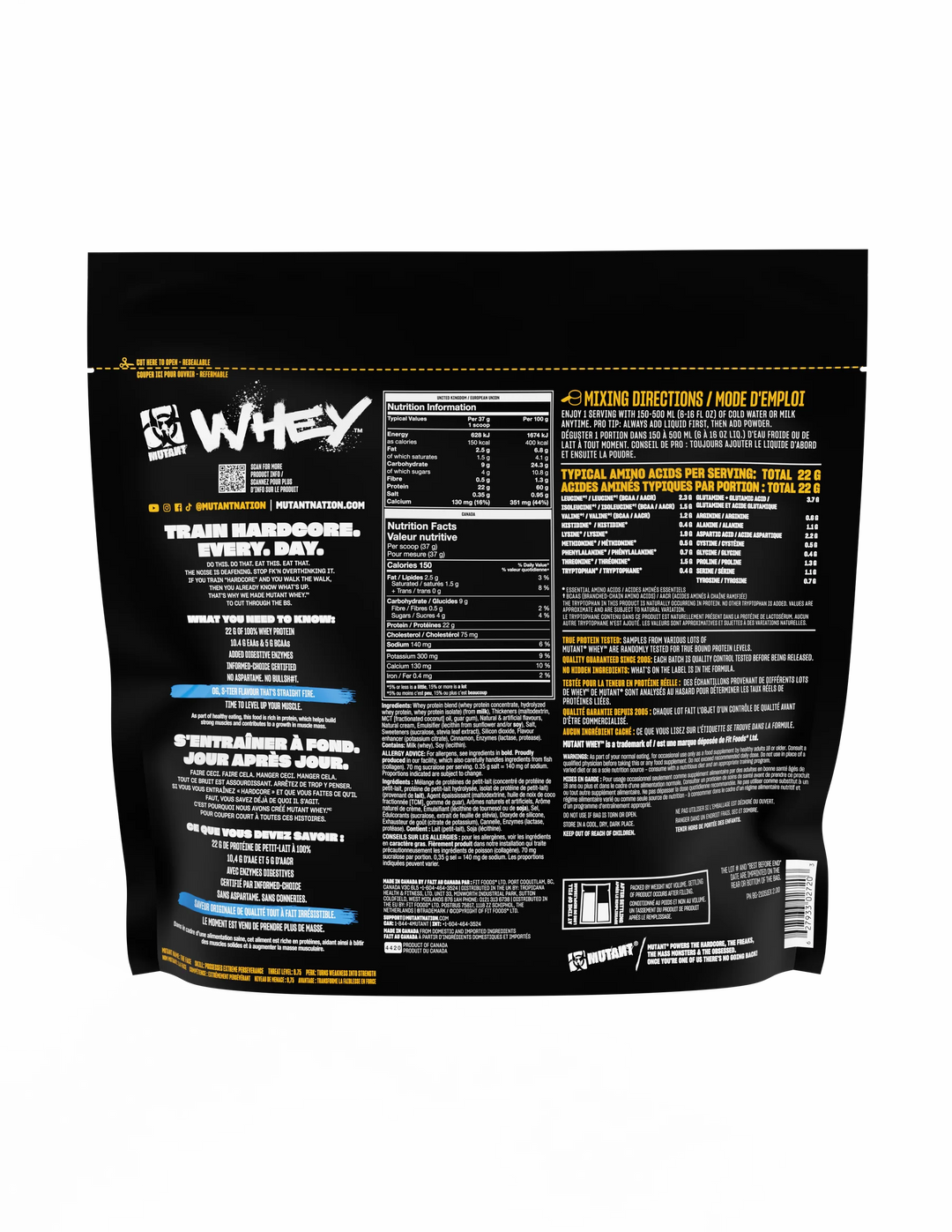 Mutant Whey Cookies and Cream 5lb