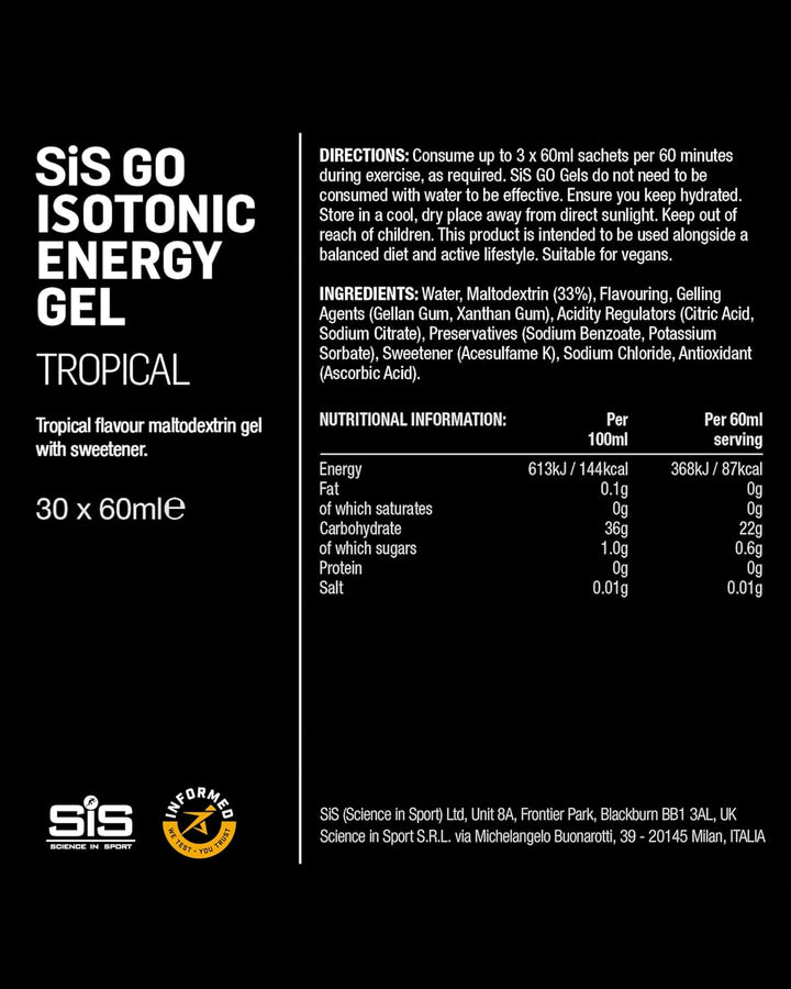 SIS GO Isotonic Energy Gel Tropical 60mL