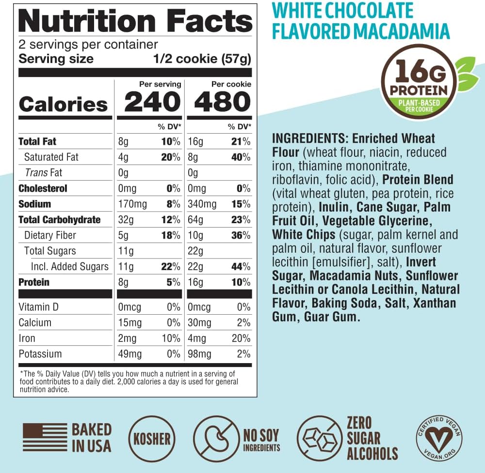 Lenny and Larry's Complete Cookie White Chocolate Macadamia