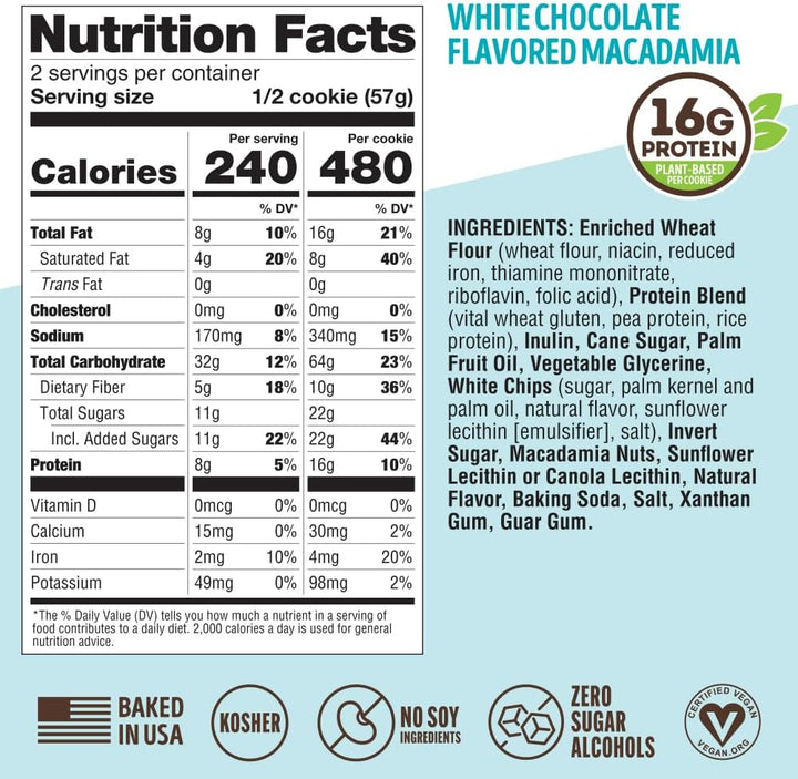 Lenny and Larry's Complete Cookie White Chocolate Macadamia