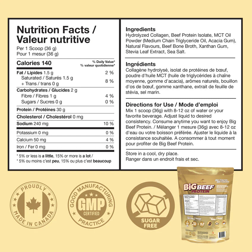 Confident Sports Big Beef Protein Vanilla 2lb
