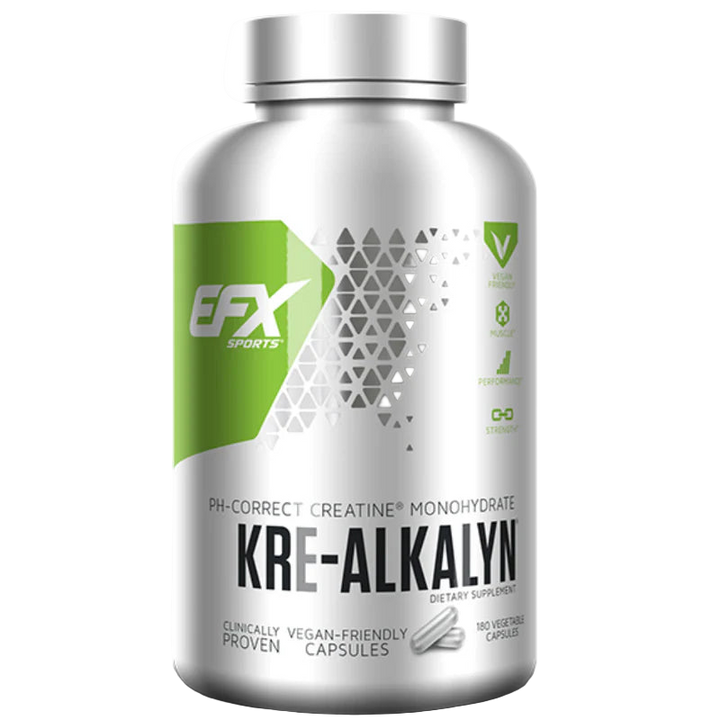 EFX Kre-Alkalyn Creatine 180 VEGGIE Capsules