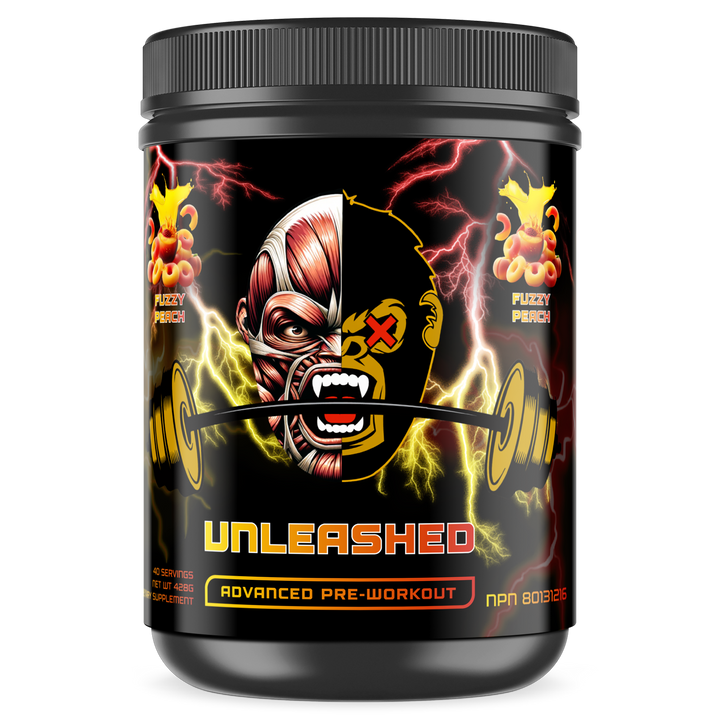UNLEASHED Pre Workout Fuzzy Peach 40 Servings