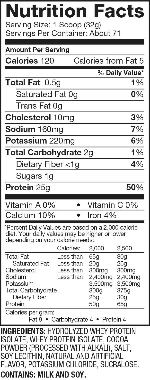 Dymatize Iso100 Hydrolyzed Whey Gourmet Chocolate 5lb