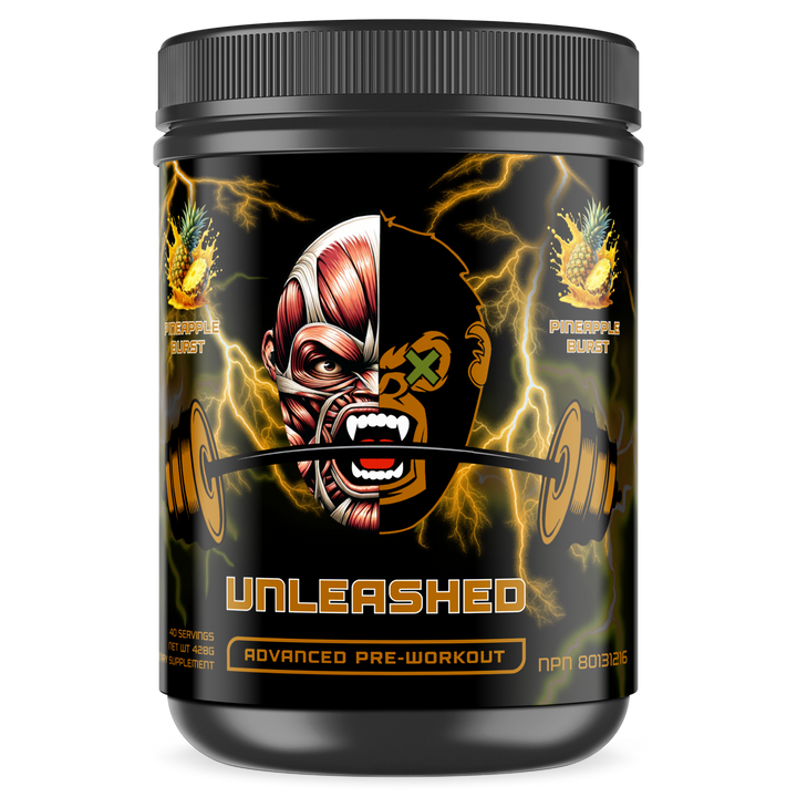 UNLEASHED Pre Workout Pineapple Burst 40 Servings