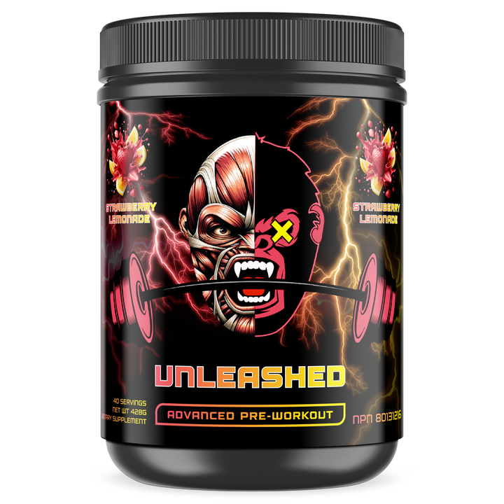UNLEASHED Pre Workout Strawberry Lemonade 40 Servings