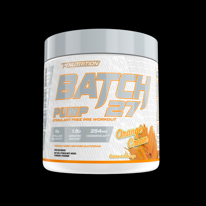TC Nutrition Batch 27 Stimulant Free Pre Workout Orange Cream