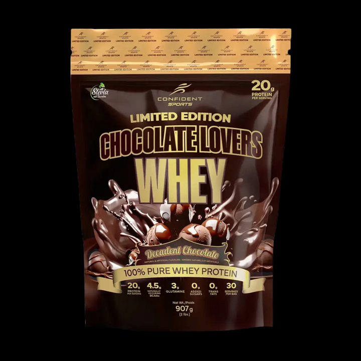 Confident Sports Chocolate Lover's Whey Protein Decadent Chocolate 2lb