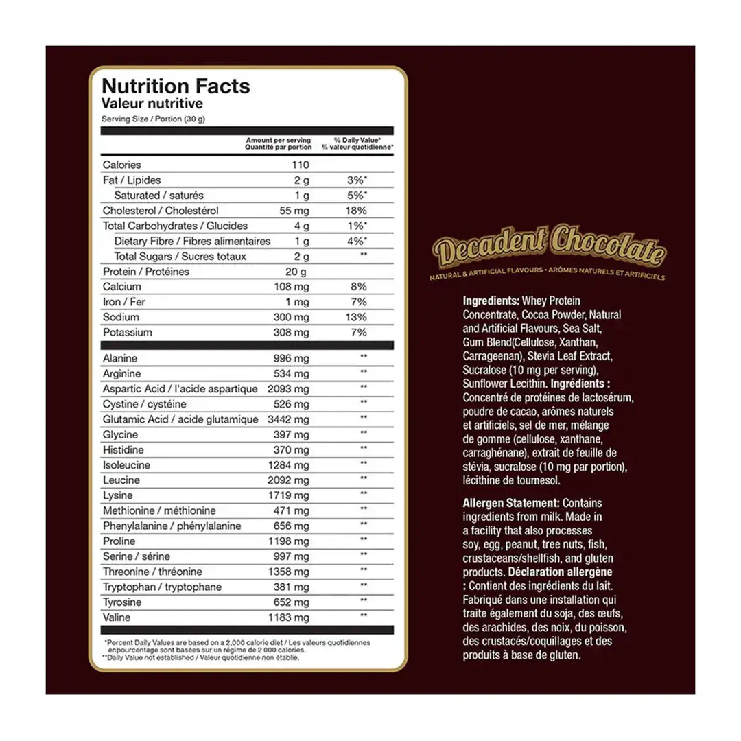Confident Sports Chocolate Lover's Whey Protein Decadent Chocolate 2lb