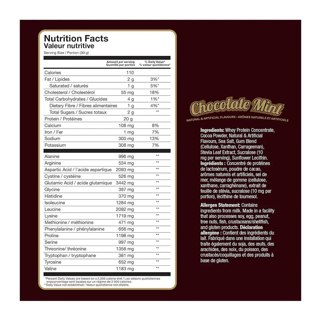 Confident Sports Chocolate Lover's Whey Protein Chocolate Mint 2lb