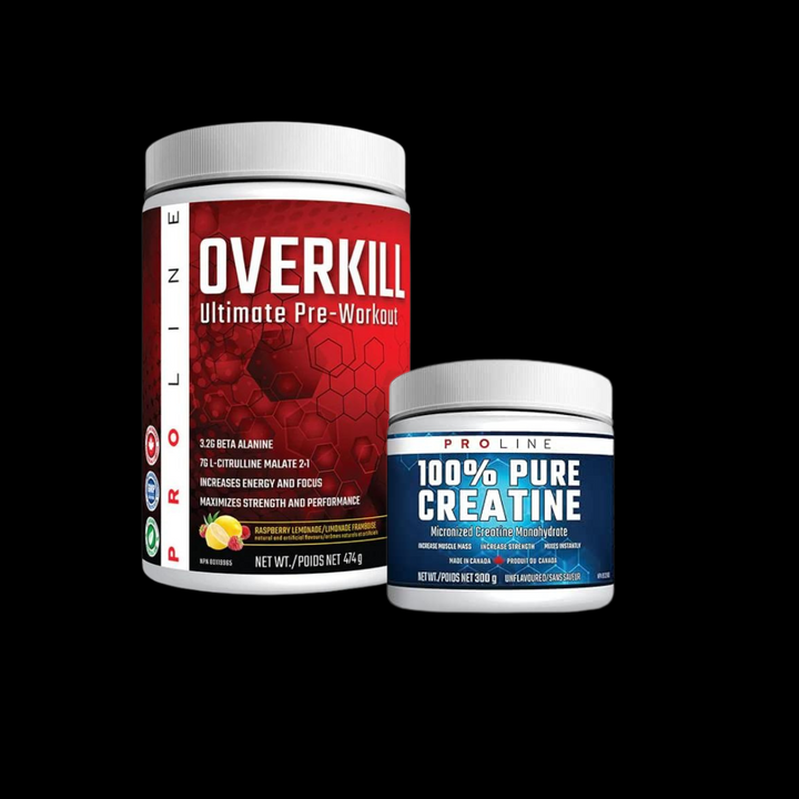 Proline Overkill Raspberry Lemonade + Creatine Monohydrate 60 Servings (FREE)