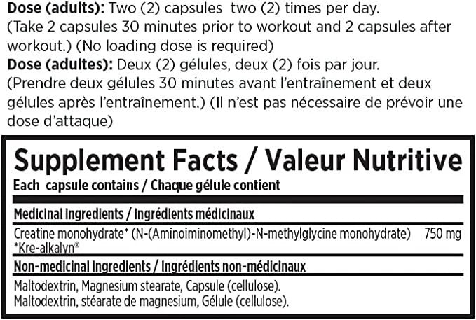 EFX Kre-Alkalyn Creatine 180 VEGGIE Capsules