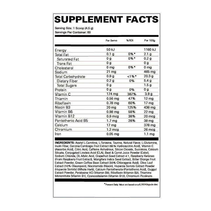 EHP LABS Oxy Shred Fat Burner Cosmic Blast 60 Servings