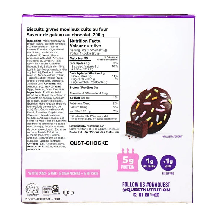 Quest Frosted Cookie Chocolate Cake