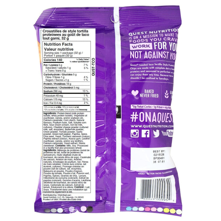 Quest Chip Bag Taco