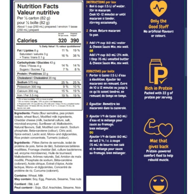 SinFit Nutrition Protein Mac & Cheese 2 Servings