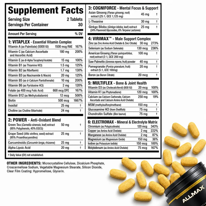 ALLMAX Vitaform Mens Multivitamin 60 Tablets